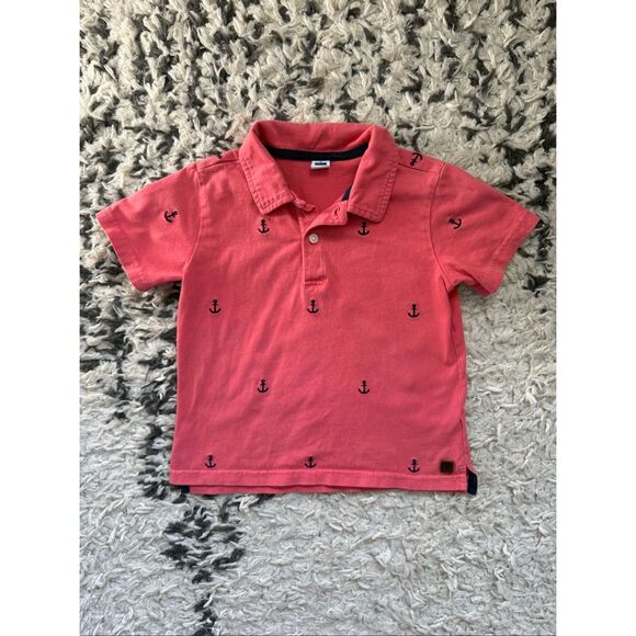 Janie and Jack 4T Boys Nautical Anchor Short Sleeve Polo Shirt - Picture 1 of 7